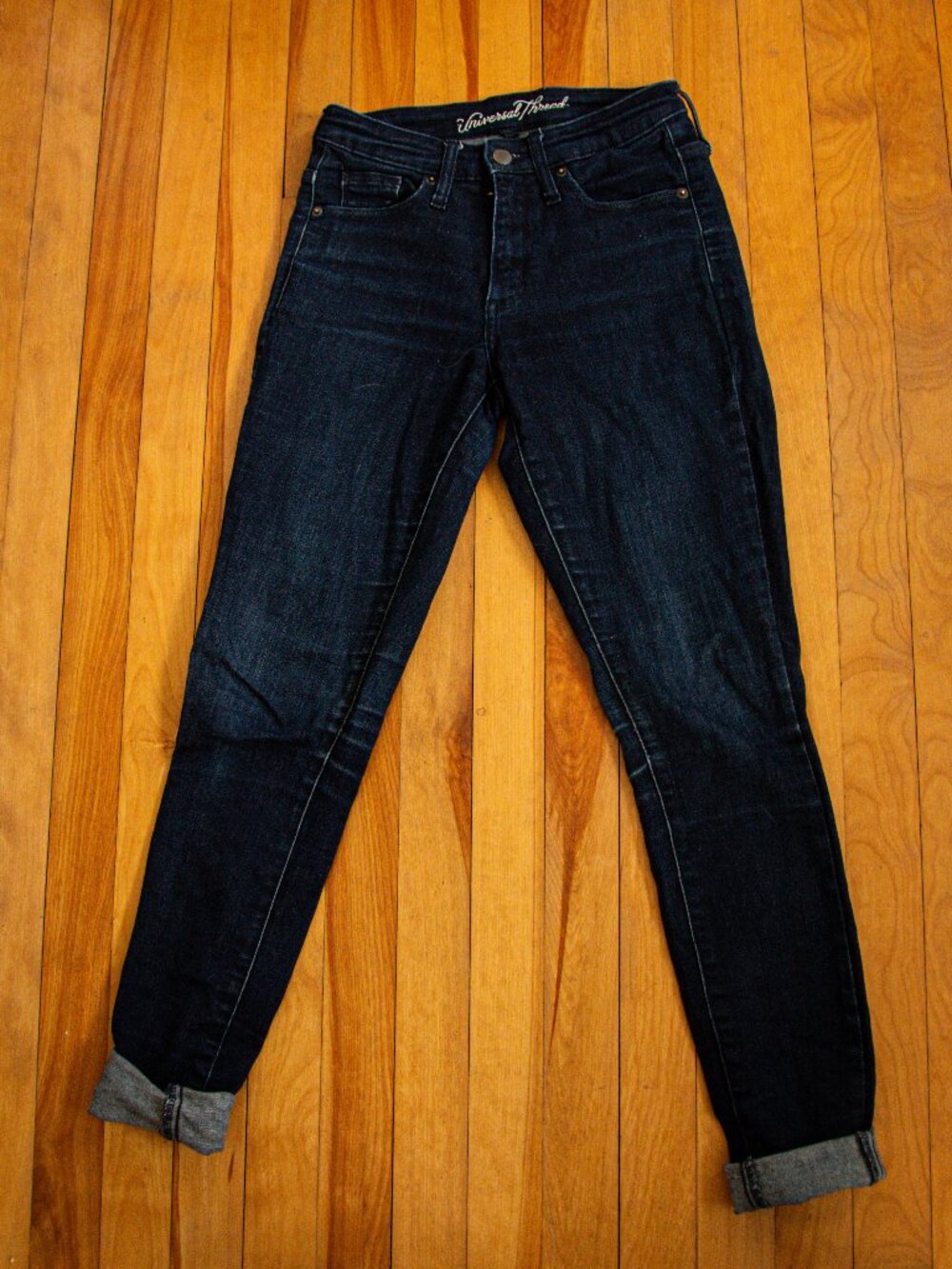 Universal Threads Dark Wash, High Rise Jeans, Size 0